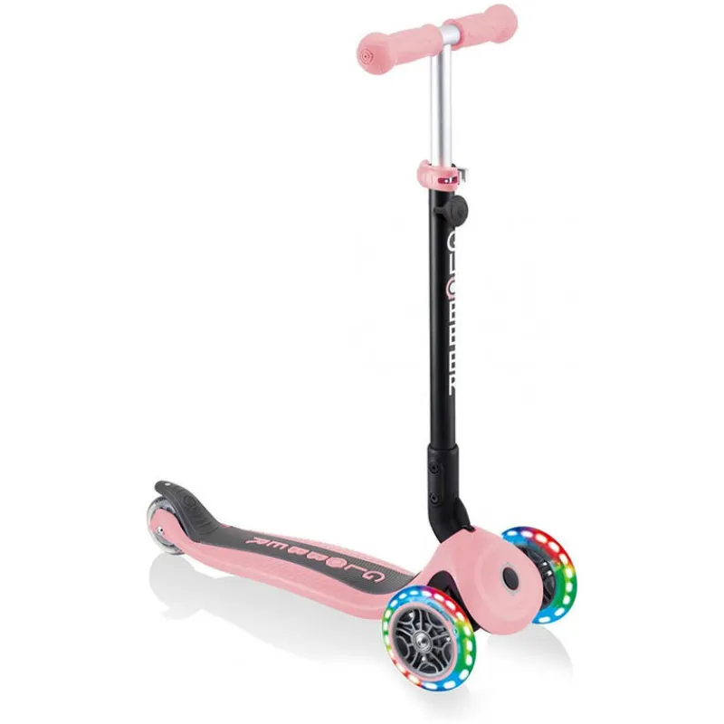 Maple Leaf Globber Go-Up met lichten, plooibaar, pastel roze> Fiets & Sport