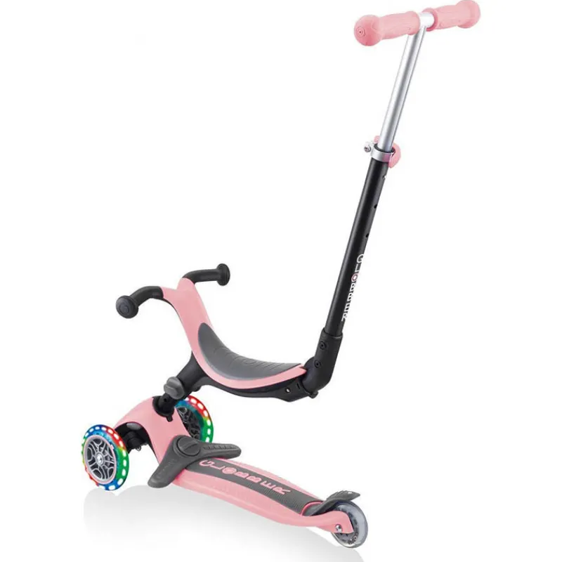 Maple Leaf Globber Go-Up met lichten, plooibaar, pastel roze> Fiets & Sport