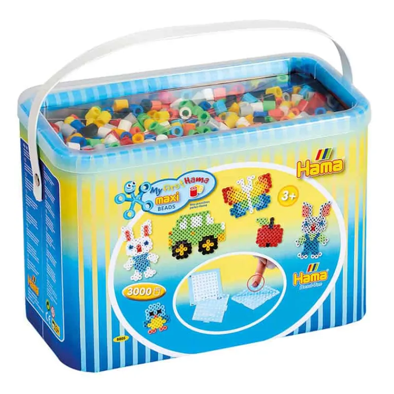 Hama Maxi Parels 3000, 3 pinborden, Konijn transparant> Creatief