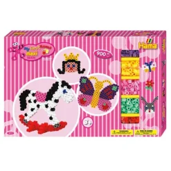 Hama Maxi parels geschenkdoos 900 st. + 2 pinborden vlinderhobbelpaard> Creatief