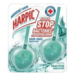 Harpic Toiletblok Stop Bacteria eucalyptus 2×40 gr> Poetsproducten|Badkamer