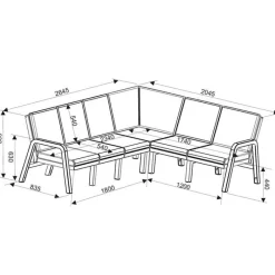 Hartman Ibiza Hoeksalon in Royal Grey><noscript><img width=