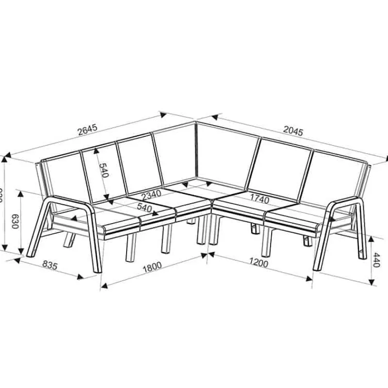 Hartman Ibiza Hoeksalon in Royal Grey> Tuinmeubels