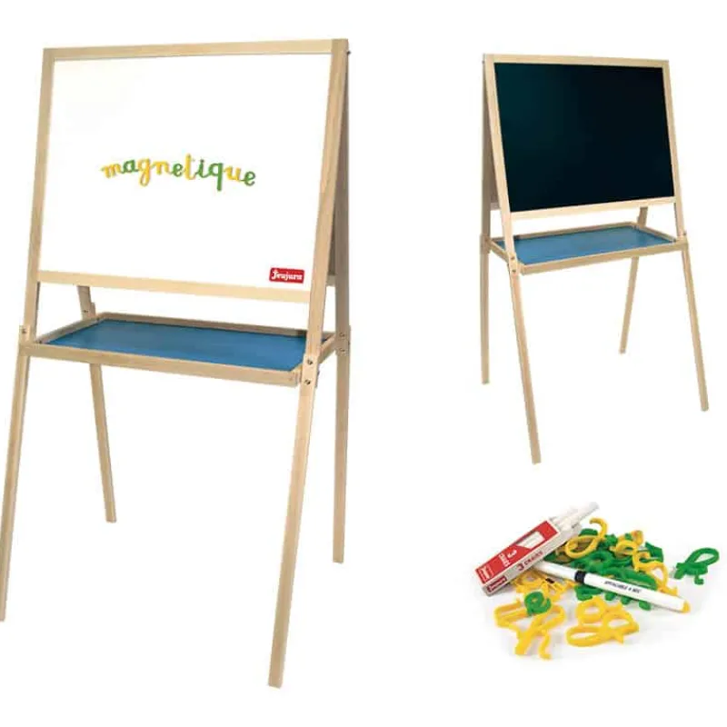 Jeujeura Jeujura Krijt- en magneetbord met krijtbak – multifuncties> Creatief