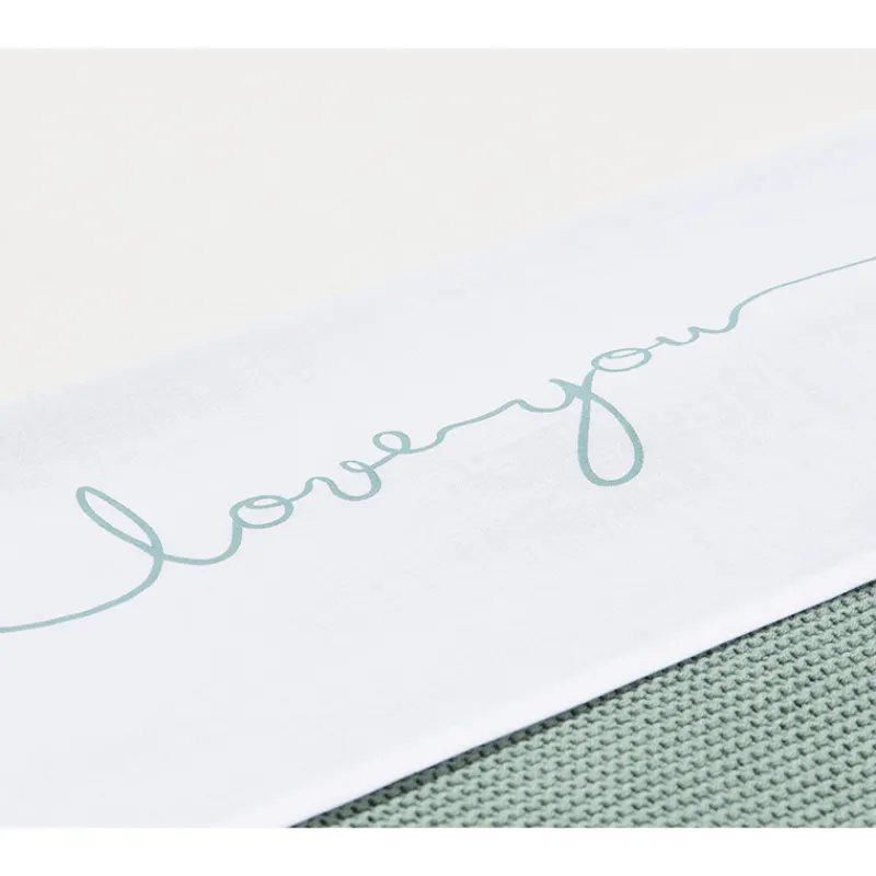 Jollein Laken bed I Love You – Stone green> Babypark & Bed
