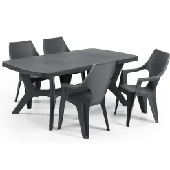 Keter Dante armstoel hoge rug graphite> Tuinmeubels