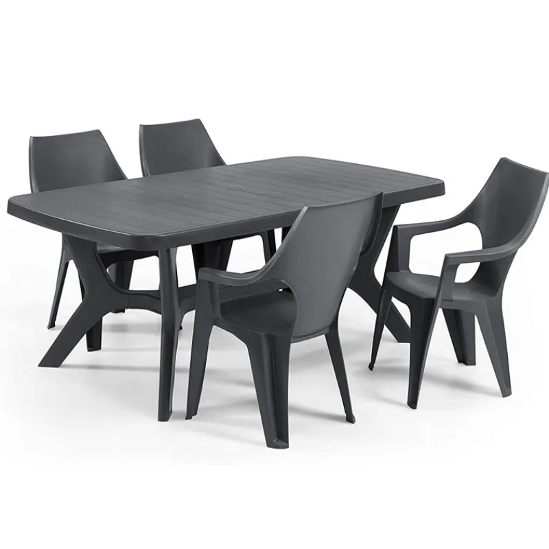 Keter Dante armstoel hoge rug graphite> Tuinmeubels