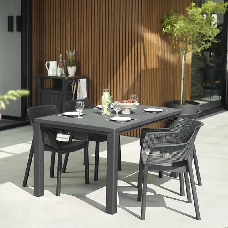 Keter Julie tafel (147x90cm) graphite> Tuinmeubels