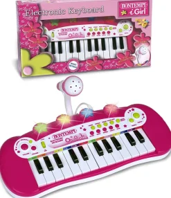 Bontempi Keyboard electronisch 24 toetsen, met microfoon (roze)> Muziek & Elektronica