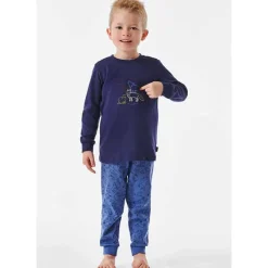 Kinder pyjama lang – 803 donker blauw> Kleding