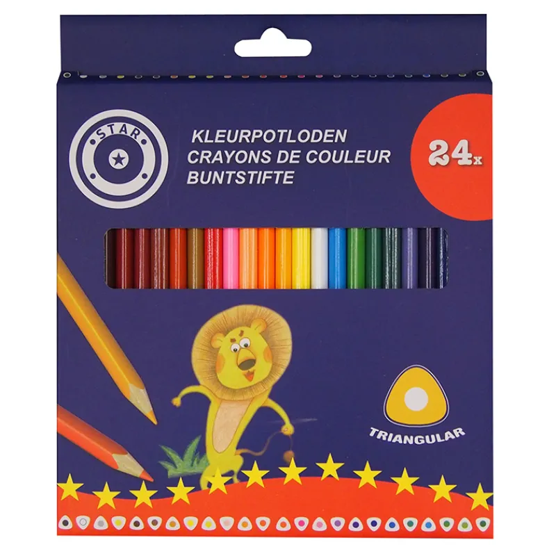 Star Kleurpotloden driehoekig (24 stuks)> Schrijven & Tekenen