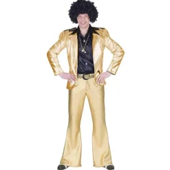 Kostuum Disco Fever broek goud> Kleding