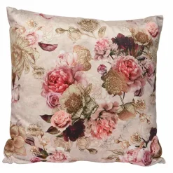 Kussen fluweel square print rose-gold ass.> Meubilair