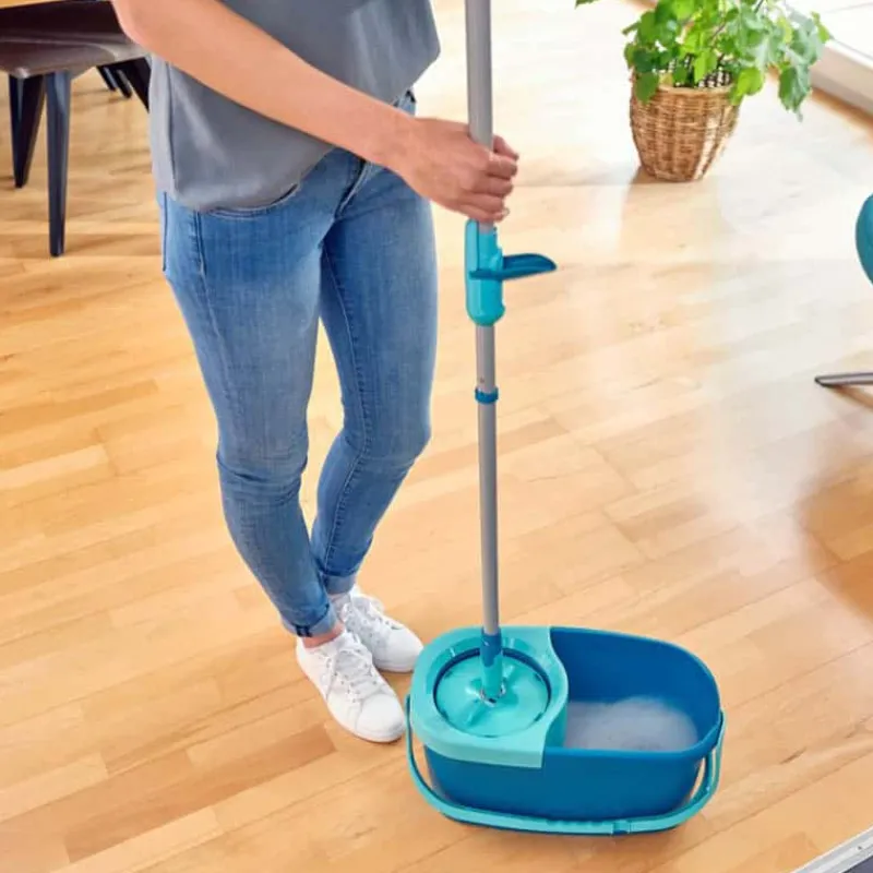 Leifheit Clean Twist mop + emmer + steel> Poetsmateriaal