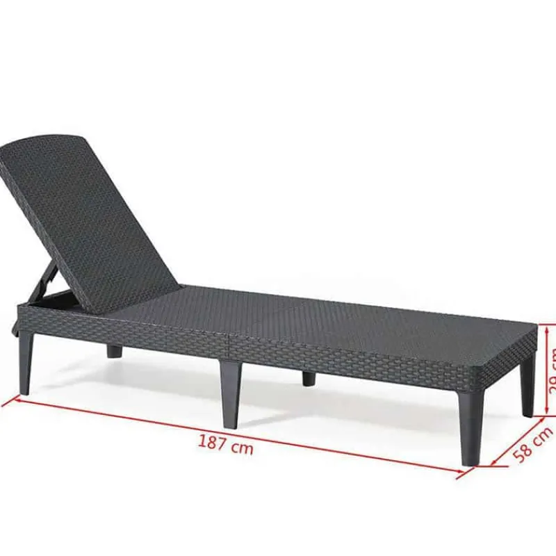 Keter Ligbed Jaipur graphite> Tuinmeubels