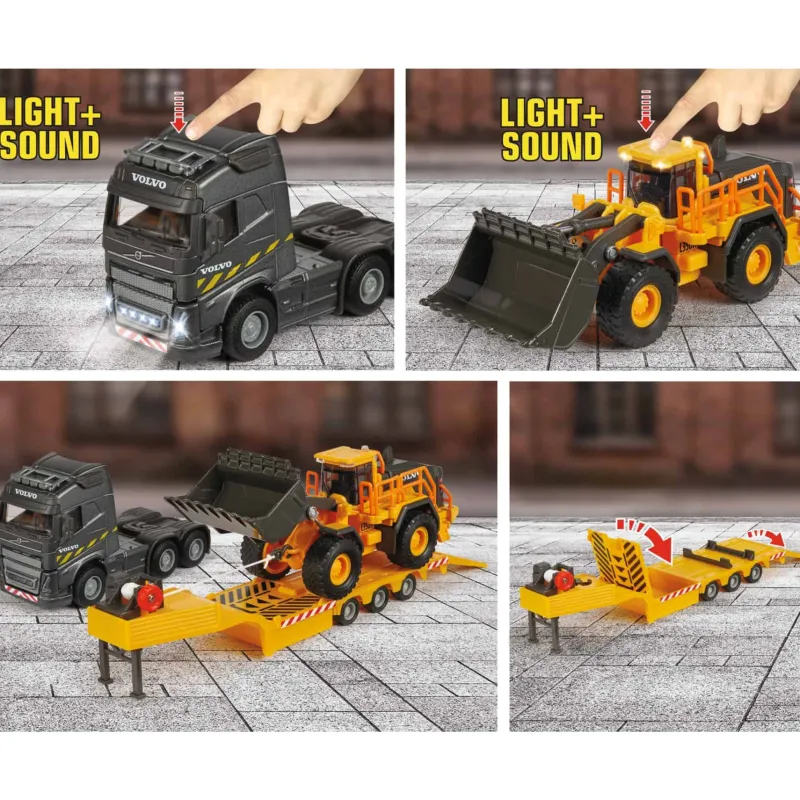 Majorette Volvo Truck + Wheel Loader> 4 Wielen