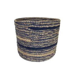 Mand stof (bruin/blauw) 19xH16cm> Opbergen