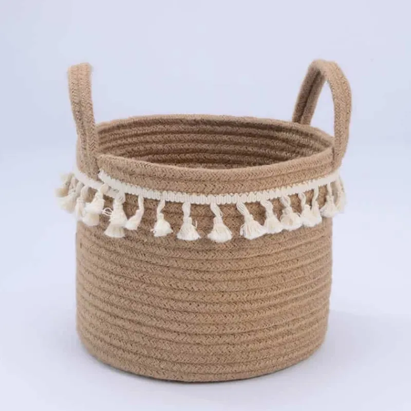 Mand stof (26xH21cm) met handvat> Opbergen|Cadeautip