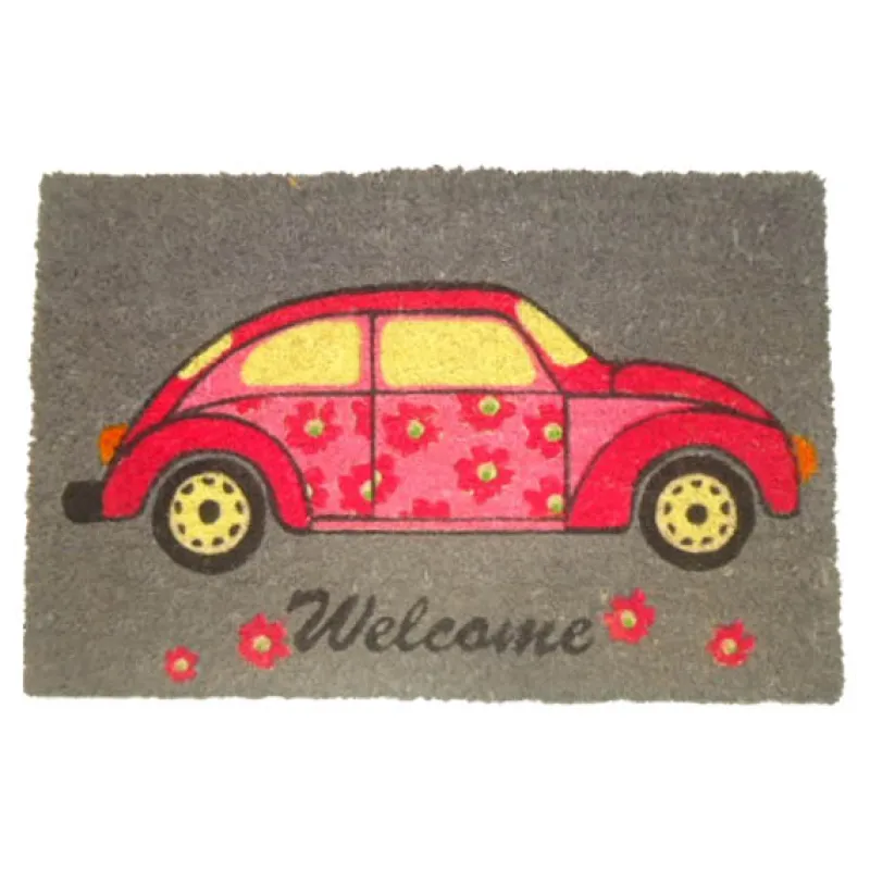 Mat kokosvezel 40x60cm ‘Car’ (met pvc onderaan)> Woonaccessoires