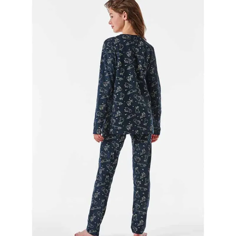 Meisjes pyjama lang – 203 antraciet> Kleding