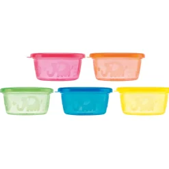 Nuby Picknick kommetjes (6 stuks) met deksel> Eten En Drinken