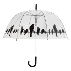Paraplu transparant vogels op draad> Regenkleding & Paraplu'S