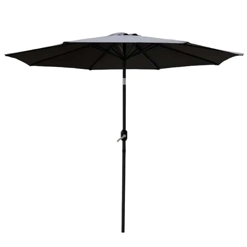 Parasol alu 350cm grijs/grijs met slinger> Parasols