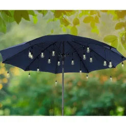 Parasol partylight buiten snoer (5m) zwart / 20 Led’s warm wit></noscript> Tuinverlichting