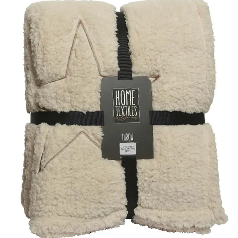 Plaid met ster (2 ass.)> Woonaccessoires