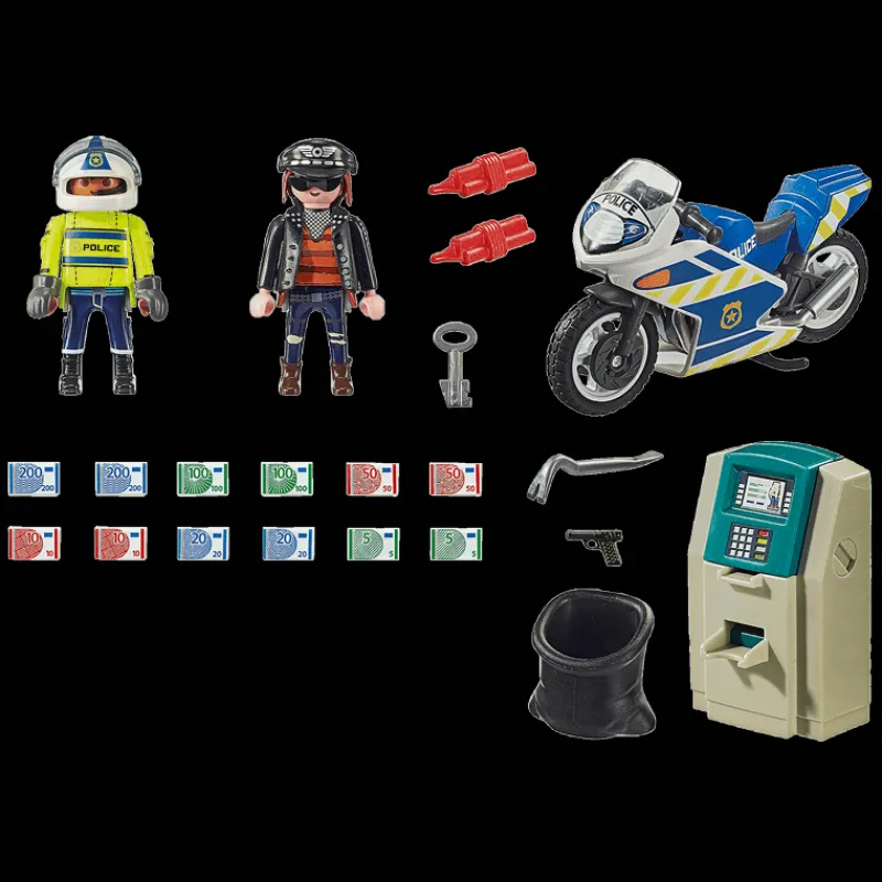 Playmobil City Action: Politiemotor – Achtervolging van de geldrover> Speelsets