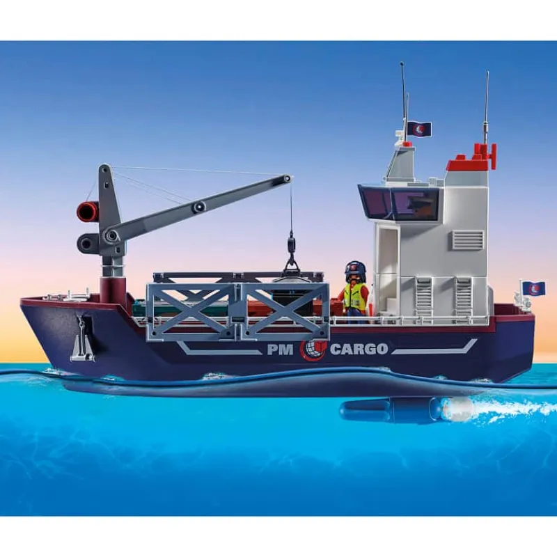 Playmobil Containerschip met douaneboot> Speelsets