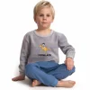 Pyjama jongens velours Stone Age (m92-116) Blauw-grijs> Textiel|Kleding
