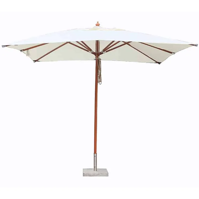 Quax Houtmast parasol (2x3m) met dubbele katrol> Parasols