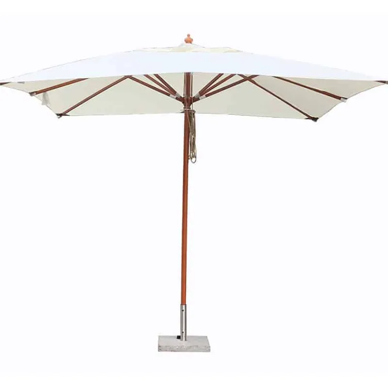 Quax Houtmast parasol (3x3m) met dubbele katrol> Parasols