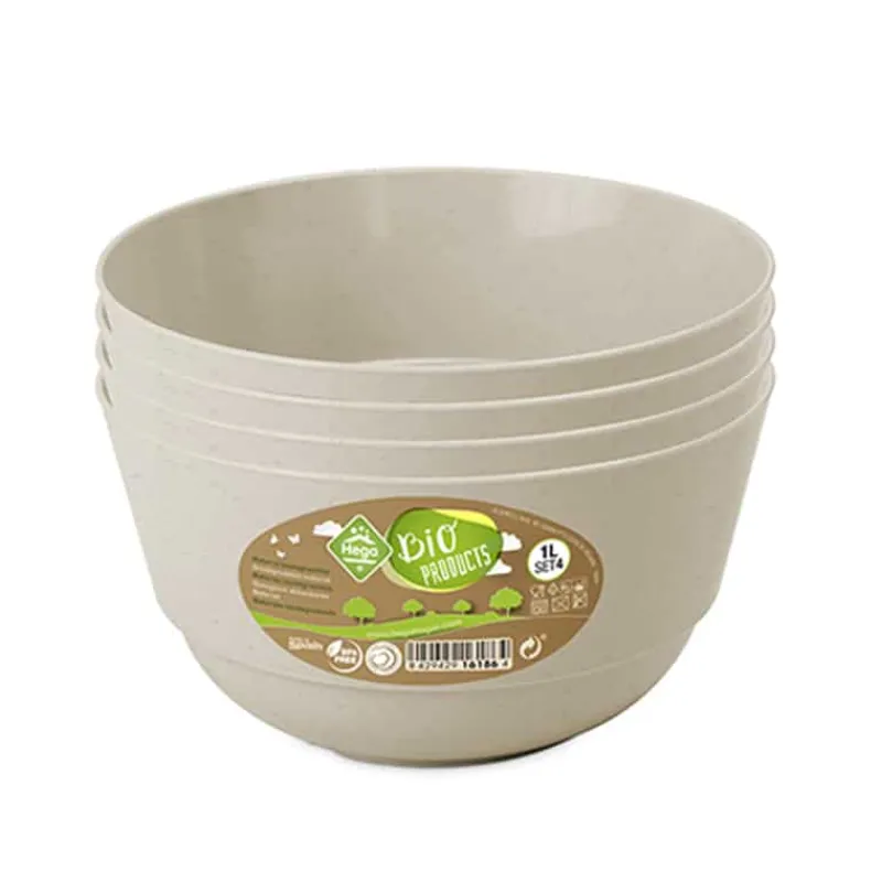 Quinti Bio kom rond (1L) 4 stuks> Eetservies
