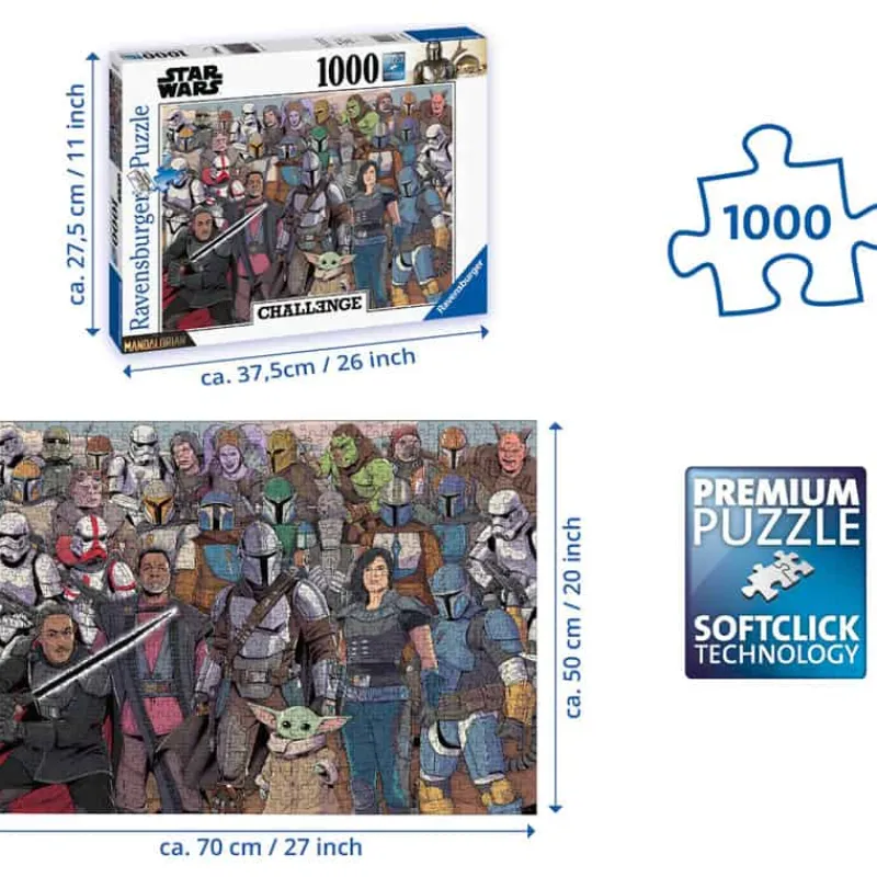 Star Wars, Ravensburger Ravensburger puzzel 1000st: Star Wars Mandalorian Challenge> Educatief