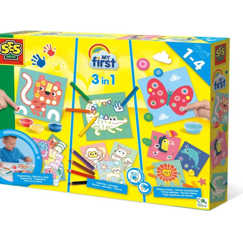 SES My First Vingerverf 3in1> Creatief|Baby & Peuter