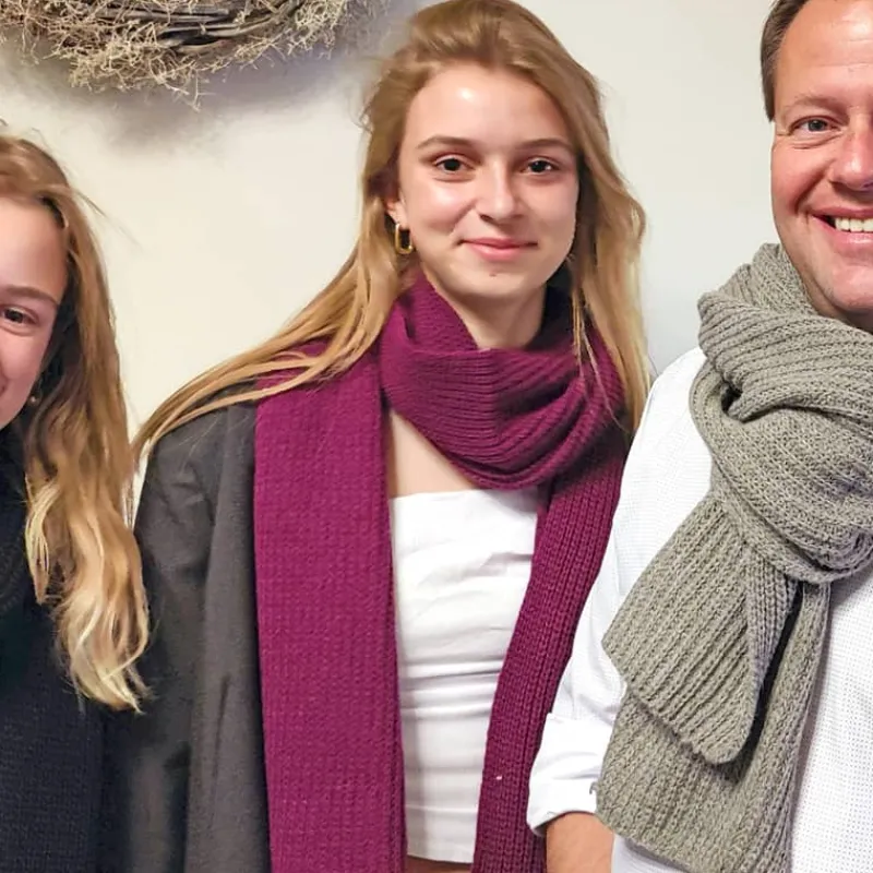 Sjaal Gebreid Cyclam> Kleding