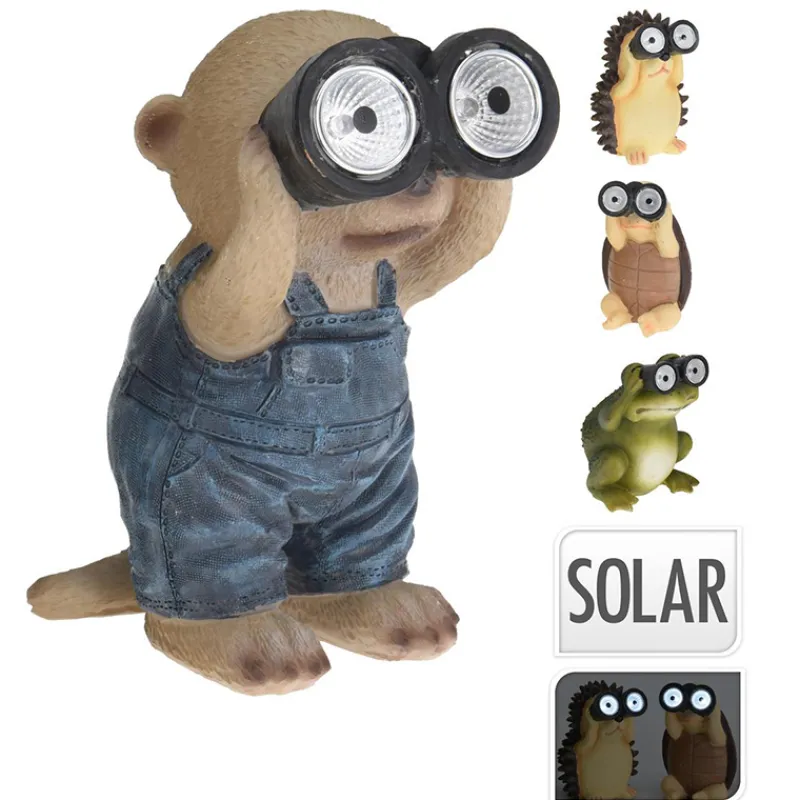 Solar dier met verrekijker polystone (LED)> Verlichting|Tuinverlichting