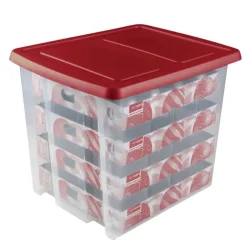 Sunware Nesta Kerstbox 45L +trays voor 64 ballen> Opbergen