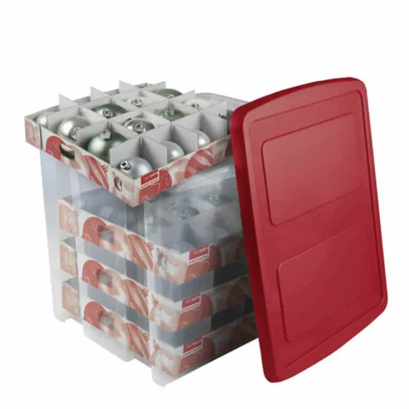 Sunware Nesta Kerstbox 45L +trays voor 64 ballen> Opbergen