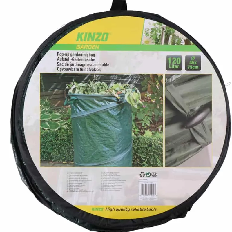 Kinzo Tuinafvalzak pop-up 45x75cm> Gereedschap