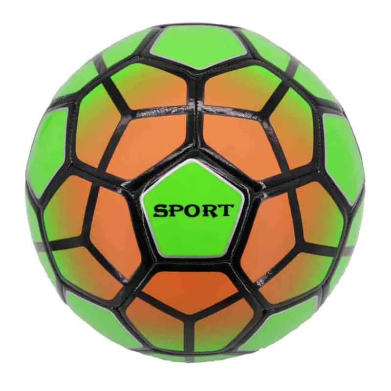 Voetbal size 5 in TPU neon groen/oranje> Fiets & Sport