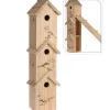 Vogelhuis 3x gestapeld (15x14x61cm) hout> Vogel