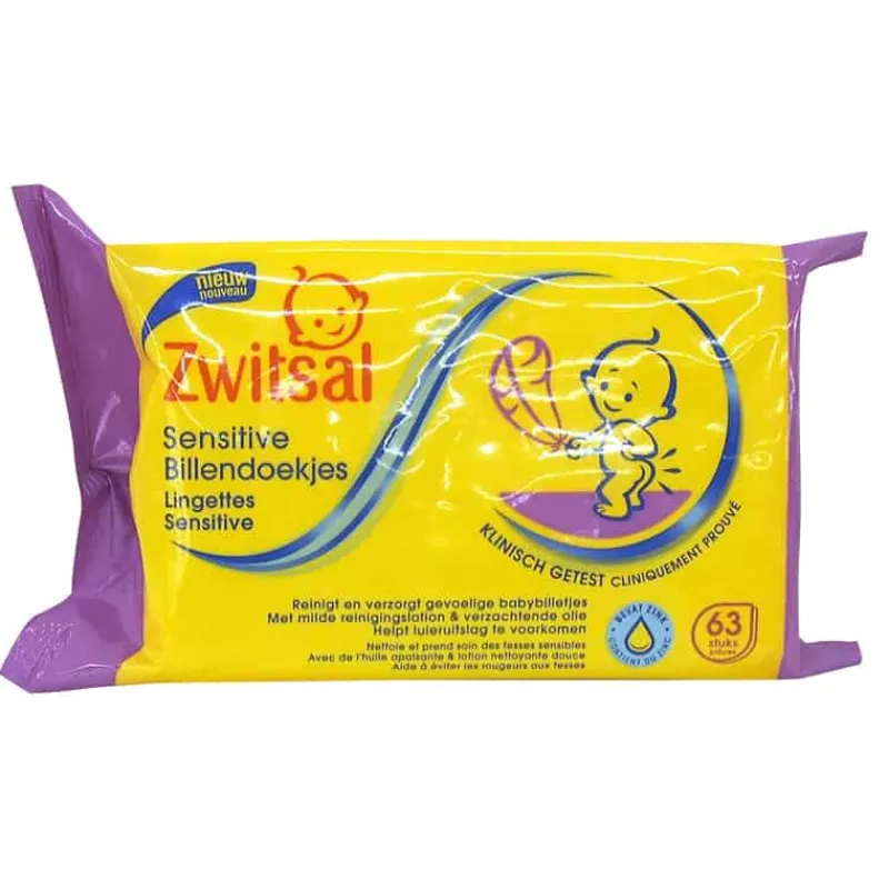 Zwitsal doekjes sensitive 63 stuks> Verzorging